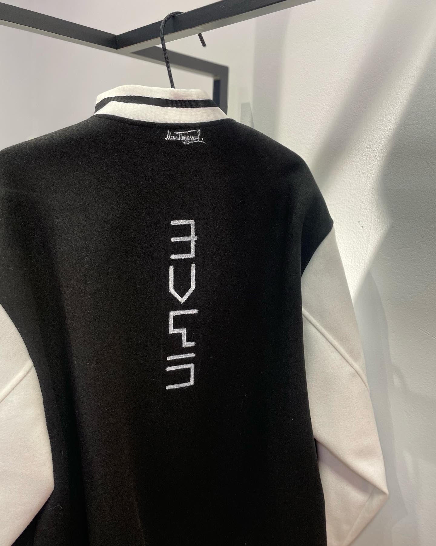 Черно Бяло Bomber Яке