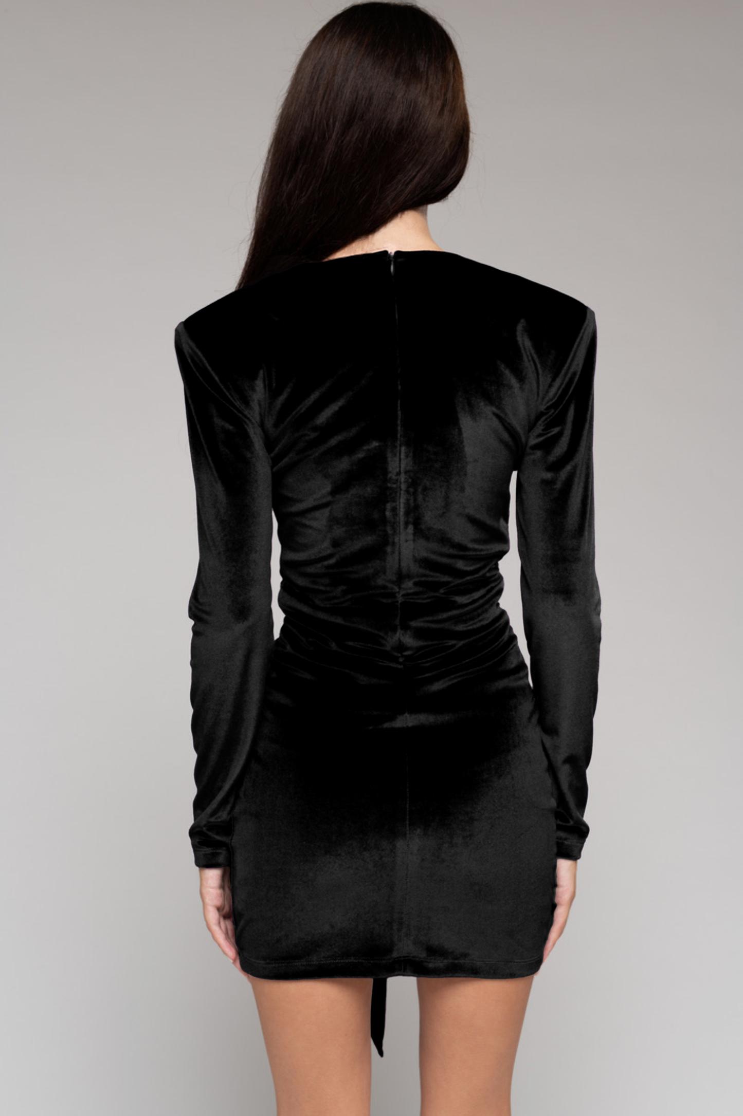 Кадифена Мини Рокля Black