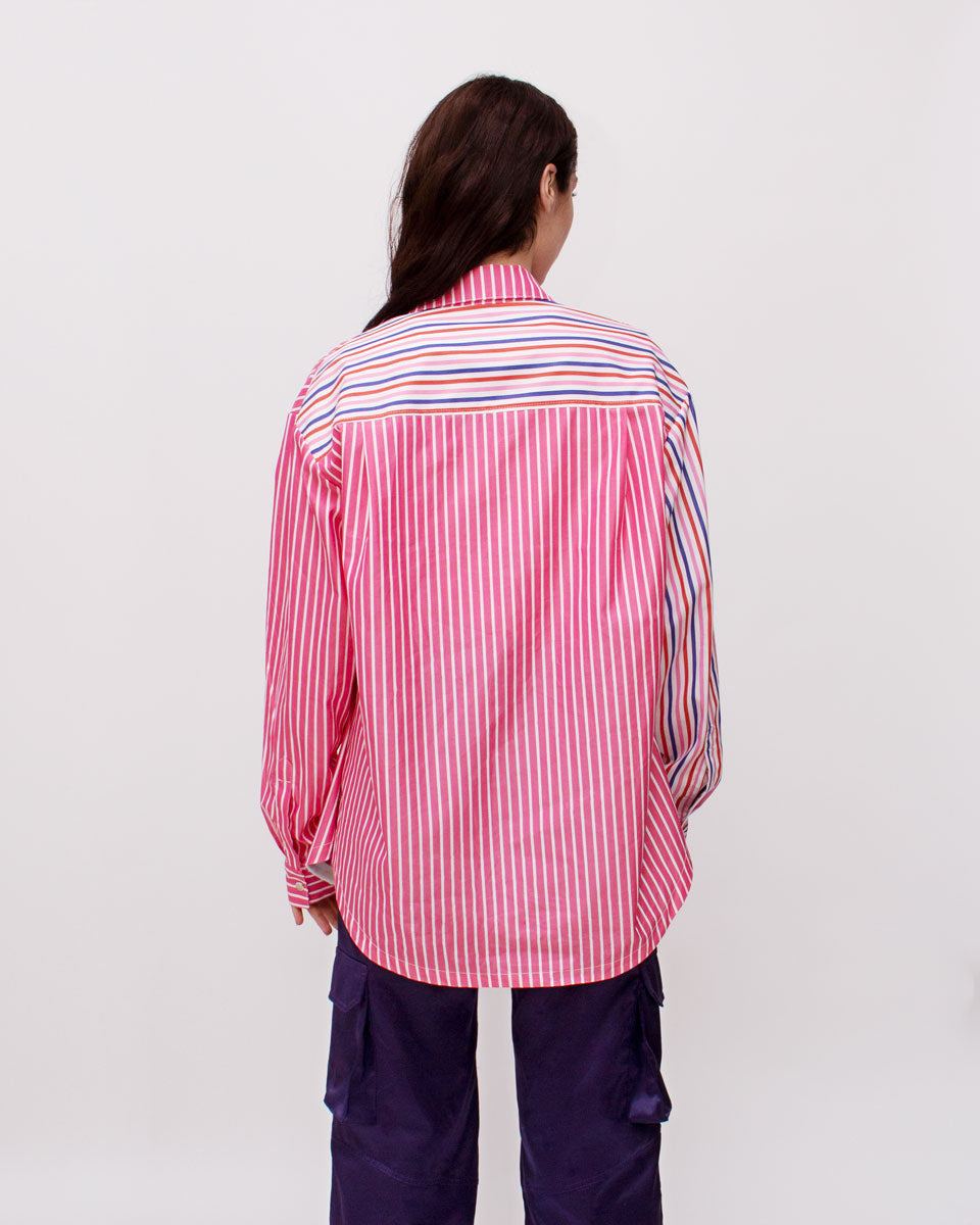 MULTI STRIPED Oversize риза