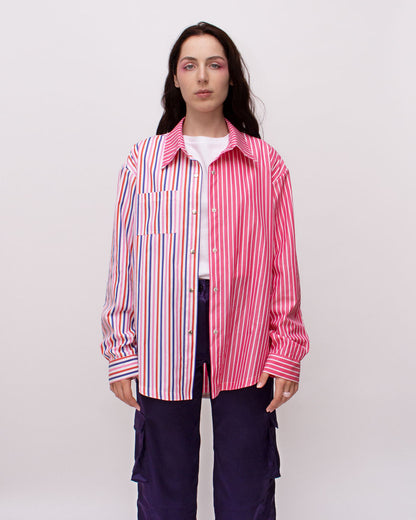 MULTI STRIPED Oversize риза