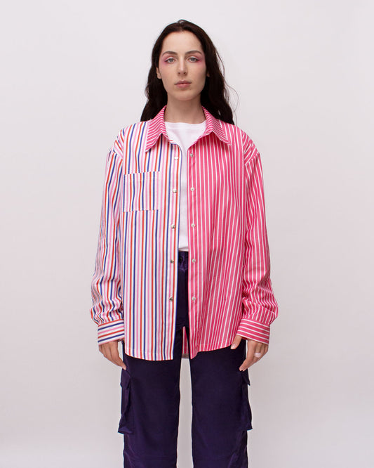 MULTI STRIPED Oversize риза